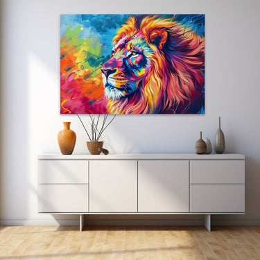 Lion Multicolor Painting